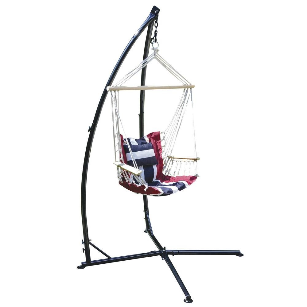 21″ Multicolor Striped Polyester Patio Hanging Hammock Chair 250 lbs Capacity