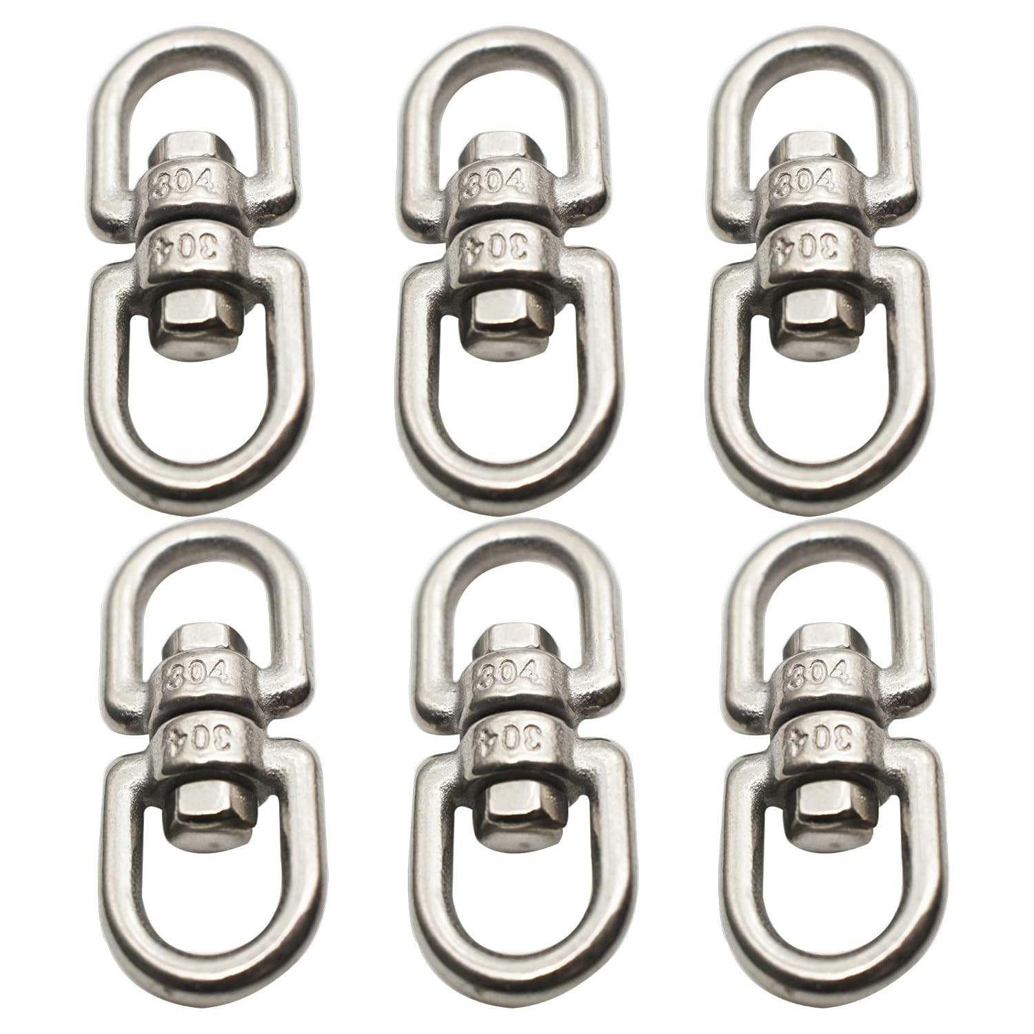 M5/M6/M8 Heavy Duty 304 Stainless Steel Swivel Ring Double Ended Swivel Eye Hook