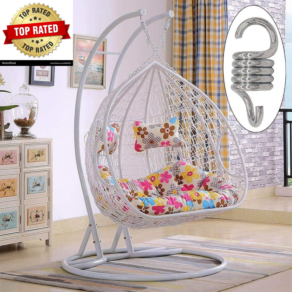 Porch Swing Springs Hammock-Chair Spring – 1500Lbs Heavy Duty Suspension Hangers